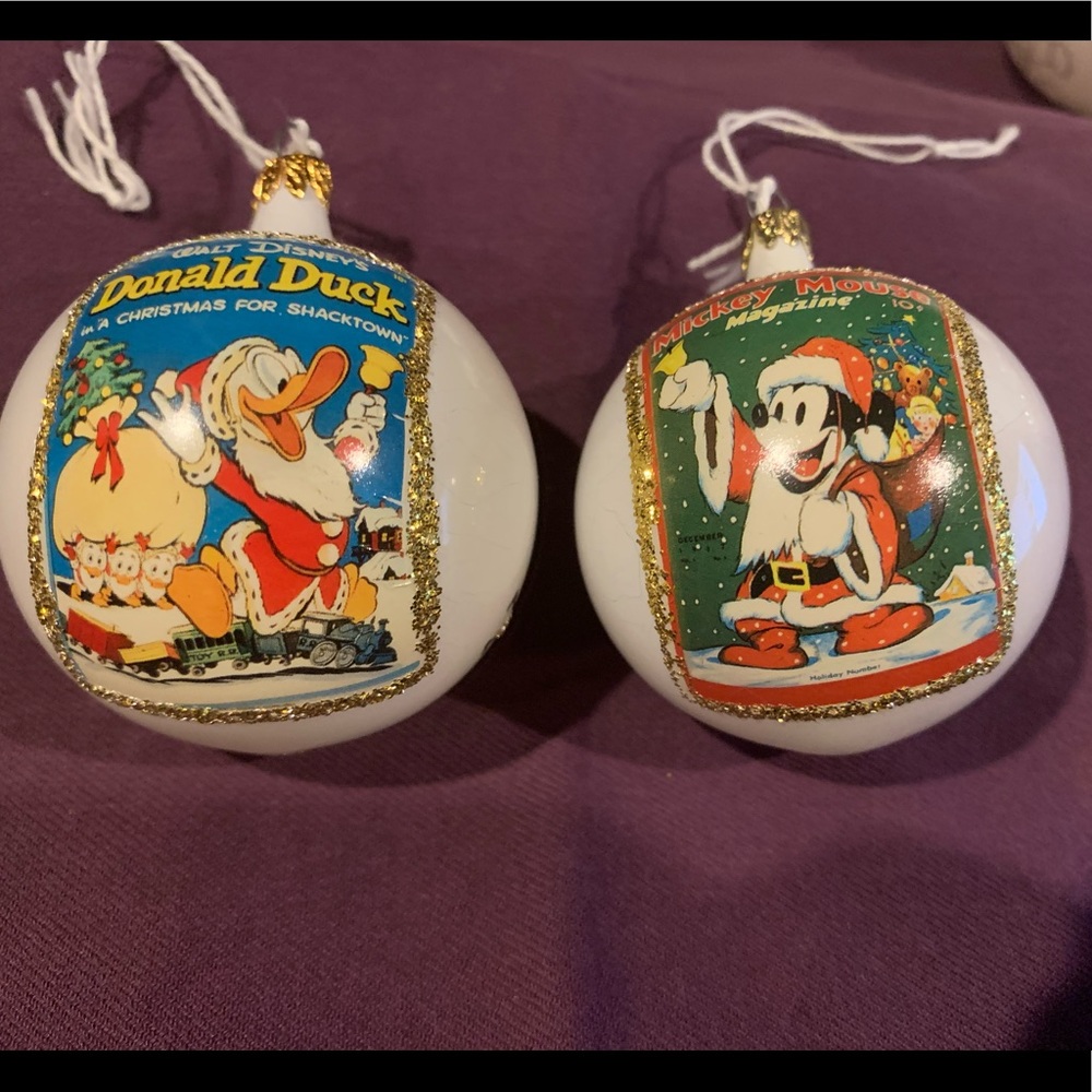 Mickey Mouse & Donald Duck ornaments